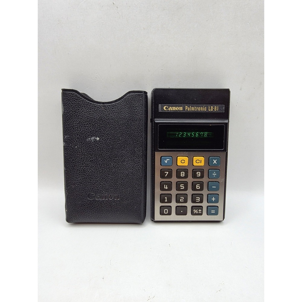 Vintage CANON Palmtronic Calculator LD-81 VFD Green Led Retro Computer Japan